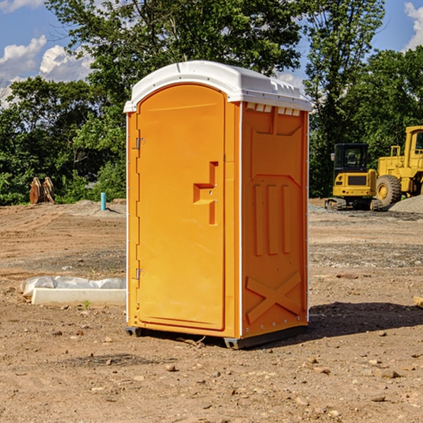 how often are the portable restrooms cleaned and serviced during a rental period in Palmerdale